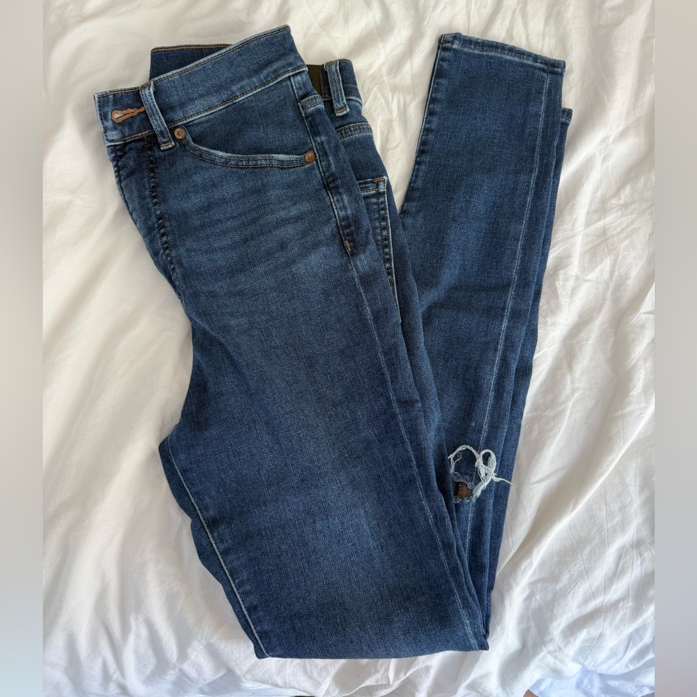 Express Dark Blue Skinny Jeans